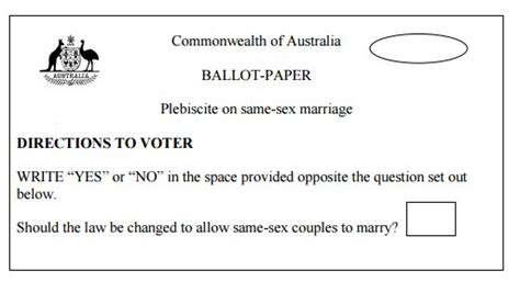 here s what your marriage postal survey form will look like star observer