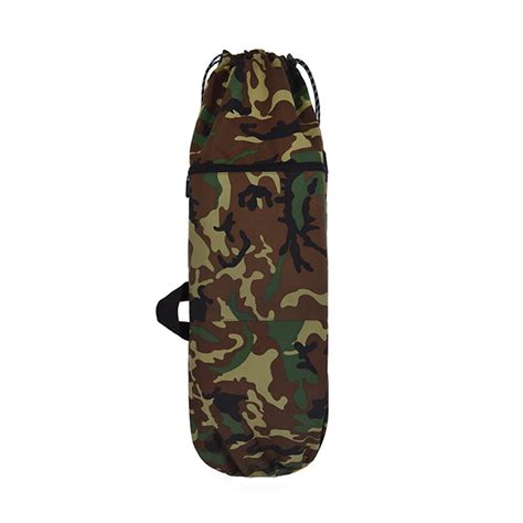 sanwood skateboard bag waterproof canvas solid color camouflage zip