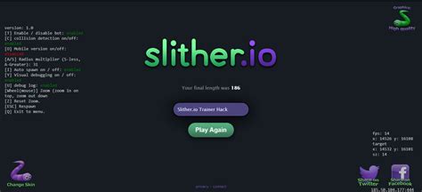 slitherio trainer hack source code