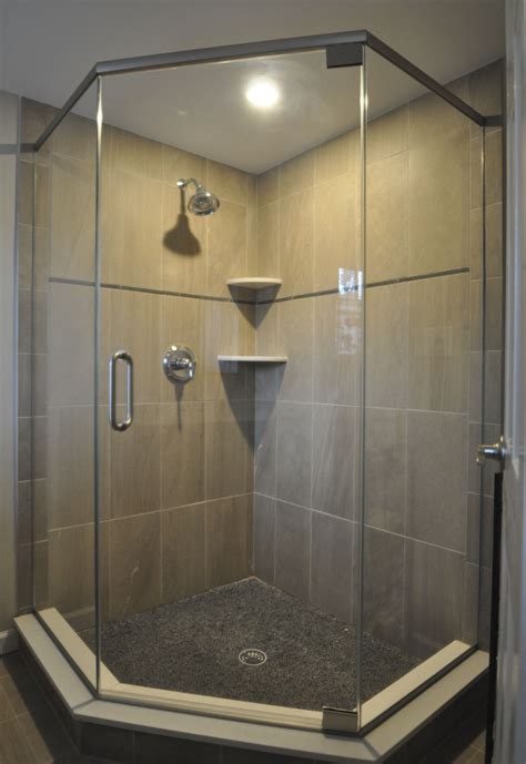 Stand Up Shower With Semi Frameless Shower Doors Shower Design New