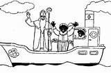 Sinterklaas Stoomboot Boot Sint Tekenen Animaatjes Piet Tekeningen Zwarte Pieten sketch template