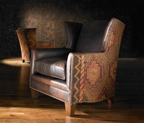 southwest style leather santa fe upholstery design chair sw beds rugs  chairs