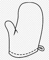 Oven Mitt Drawing Line Coloring Clipart Mits Pinclipart sketch template