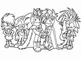 Sonic Hedgehog Characters Ausmalbild Kostenlos Freunde Familie Tudodesenhos Getcolorings sketch template