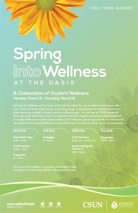 spring into wellness california state university northridge