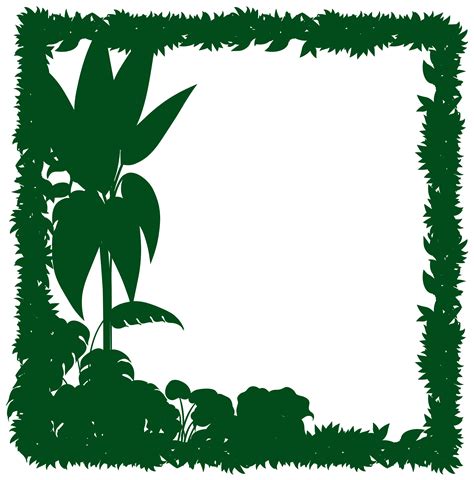 border template  green plants  vector art  vecteezy