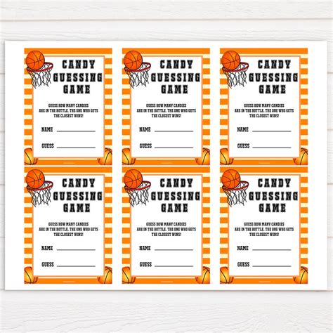 candy guessing game  printable