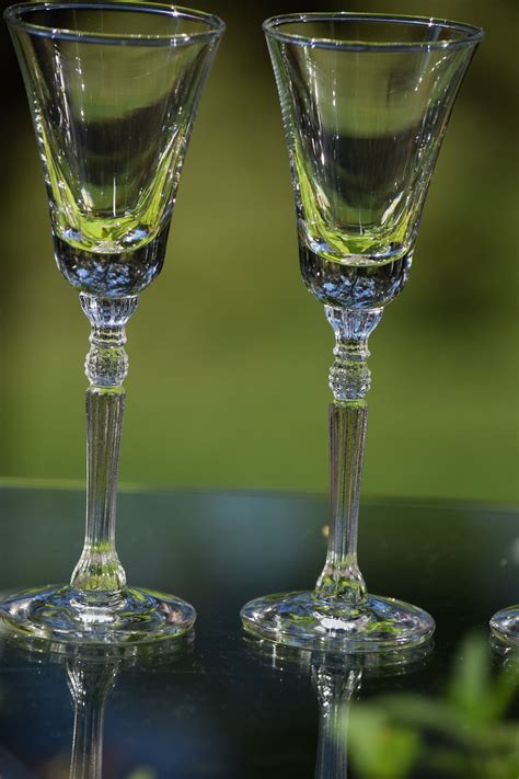 Vintage Wine Cordial Glasses Set Of 4 Liquor Port Wine Cordials 1 5