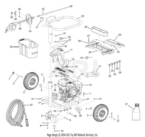 homelite ry gasoline pressure washer parts diagram  wand hose frame assembly