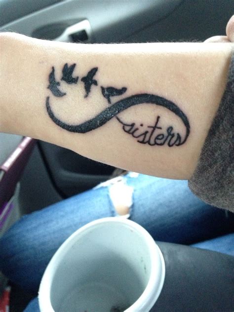 tattoo  birds   sisters  infinity symbol