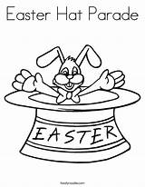 Easter Hat Parade Coloring Pages Leprechaun Outline Happy Twistynoodle Built California Usa Noodle Bunny Cursive sketch template