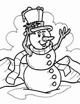 Kerst Kleurplaat Sneeuwpop Hoed Sneeuw Kleurplaten Kerstmis Blij Mooie sketch template
