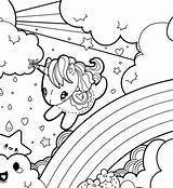 Unicorn Sky Magical Coloring Pages Baby Printable Kids A4 Categories sketch template