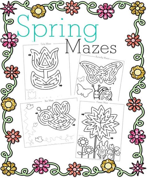 spring mazes  kids brainy maze