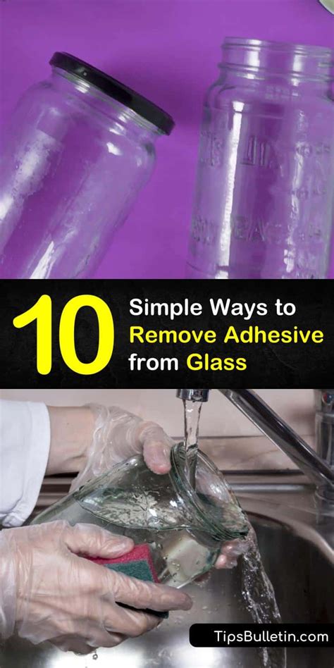 amazing simple ways  remove adhesive  glass