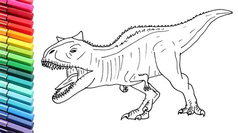 How To Draw New Jurassic World Dinosaur Carnotaur