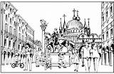 Italien Venedig Venecia Ausmalbilder Landmarks Historical Ausmalbild Herunterladen sketch template