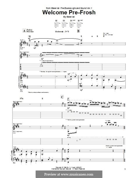 welcome pre frosh by s vai sheet music on musicaneo
