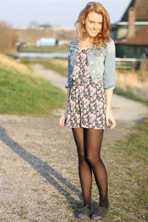 tights galore blog tights in 2019 floral playsuit tights outfit fashion