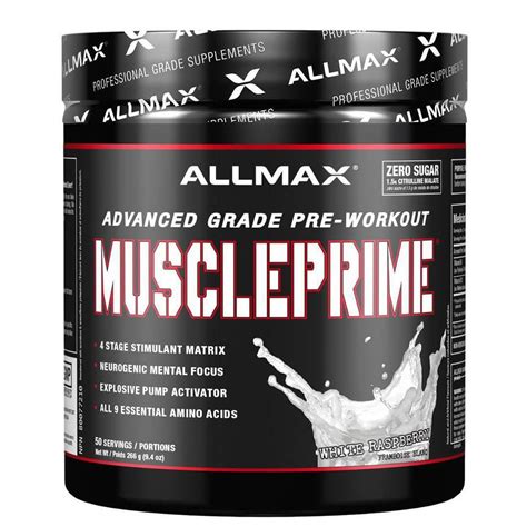 allmax muscleprime pre workout  servings zone nutrition