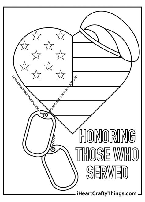 veterans day coloring pages   printables