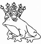 Frog Coloring Pages Crown Wearing Animal Prince Princess Printable Para Colorear Print Kids Colouring Color Frogs Toad Clipartpanda Printactivities Ranas sketch template