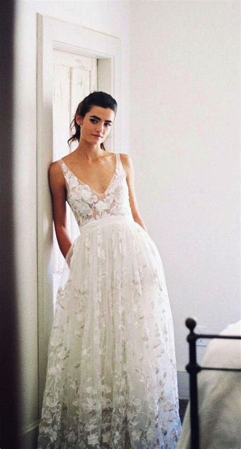 romantic bohemian wedding dresses wedding dress  pockets gorgeous wedding dress bridal
