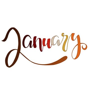 january lettering png transparent images   vector files pngtree