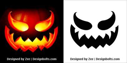 scary halloween pumpkin carving stencils printable patterns