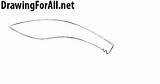 Kukri Drawingforall Curved sketch template