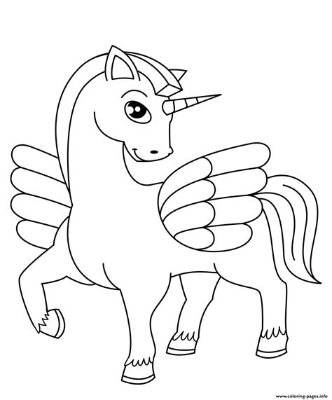cute unicorn  coloring page printable