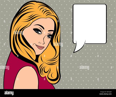Blonde Vintage Woman Stock Vector Images Alamy