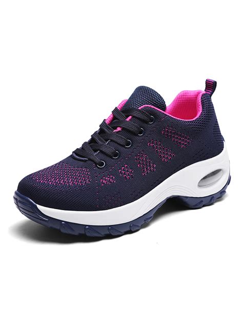 shoe womens casual athletic shoes  fashion trends mesh breathable air cushion