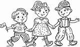 Holding Hands Boy Girl Coloring Pages Getcolorings Color sketch template