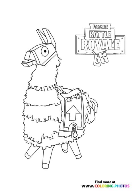 fortnite llama coloring page printable coloring pages