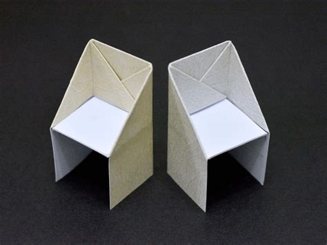 how to make an origami chair 13 steps with pictures