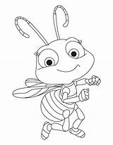 Ant Cute Cartoon Coloring Pages Clipart Bee Honey Kids Drawing Library Clip sketch template