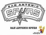 Coloring Pages Spurs Nba Basketball Clipart Logo Vector Lakers Antonio San Outline Team Sheets Cliparts Library Popular sketch template