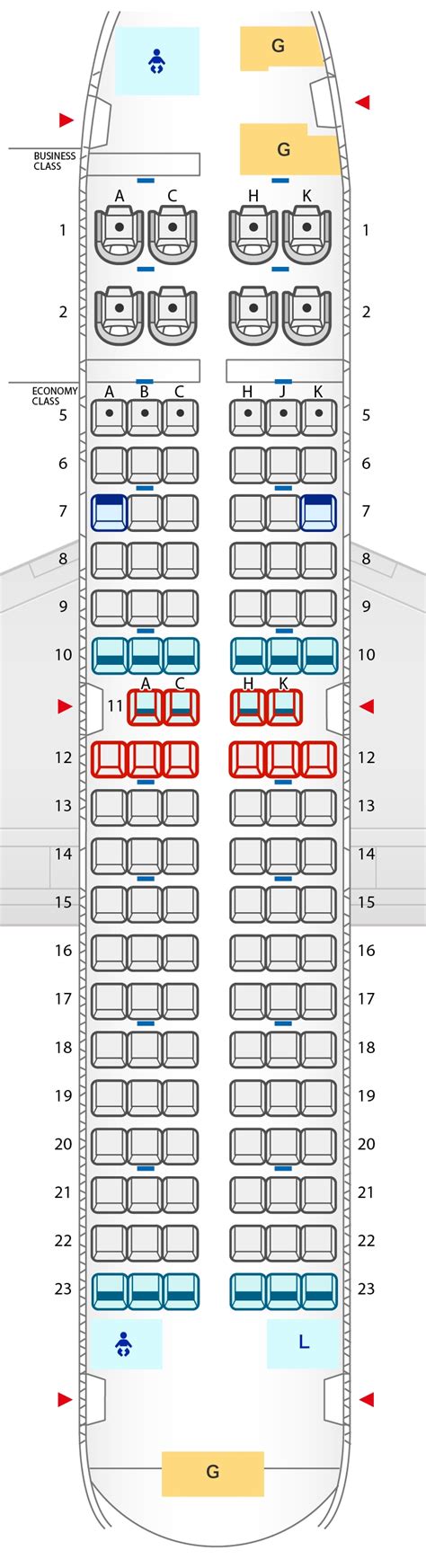 Seat Map Of Boeing 737 700 Seat Map In Flight Travel Information