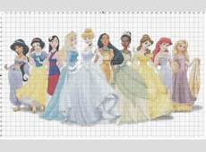 Small Size Disney Princess Cross Stitch Pattern by FrogwoodManor