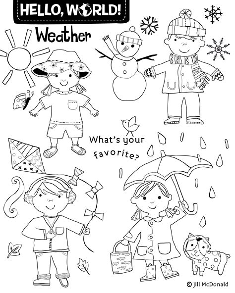 coloring pages  weather