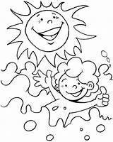 Coloring Sunny Pages Bright Kids Summer sketch template