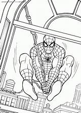 Coloring Spiderman Pages Printable sketch template