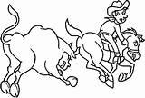 Bull Coloring Pages Red Rodeo Getcolorings Color Getdrawings sketch template