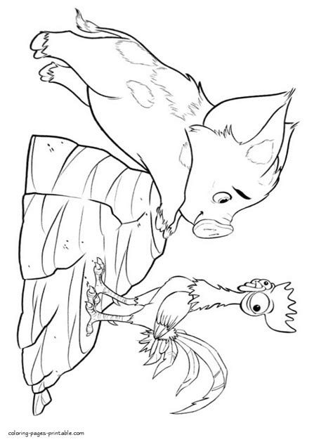 hei hei  pua coloring page coloring pages printablecom