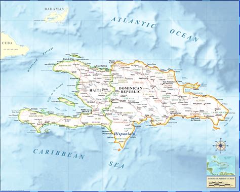 Haiti Dominican Republic Houston Map Company