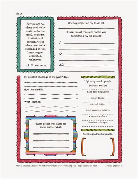 printable journal pages fab