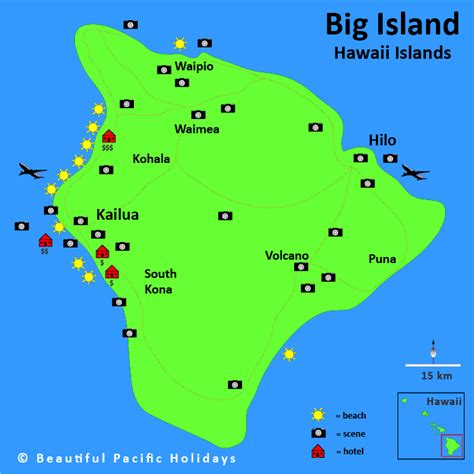 map  big island hawaii   hawaiian islands