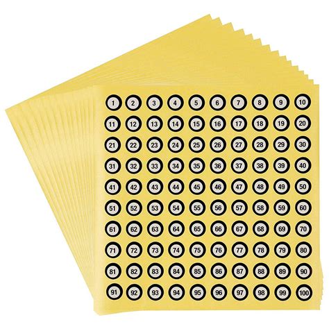 numbers stickers  pack small sticker number number