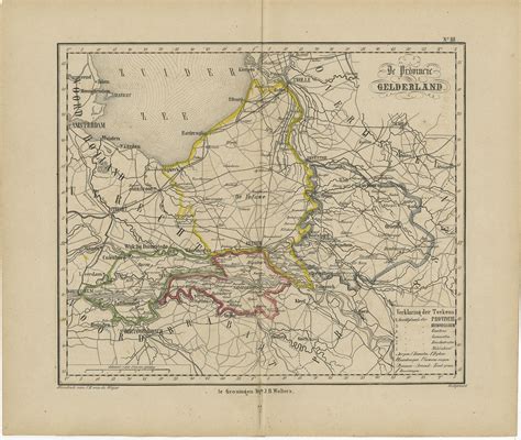 antique map  gelderland  brugsma